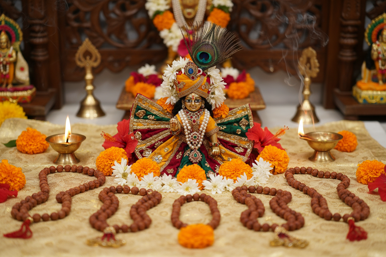 Tulsi mala collection and ladu gopal ka singar 